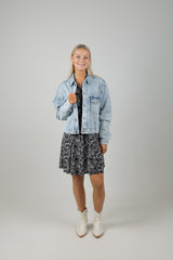 CROPPED DENIM JACKET STORY BLUE
