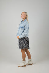 CROPPED DENIM JACKET STORY BLUE