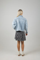 CROPPED DENIM JACKET STORY BLUE