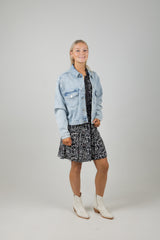 CROPPED DENIM JACKET STORY BLUE