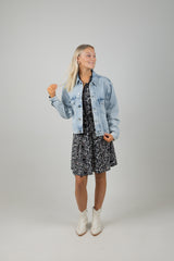 CROPPED DENIM JACKET STORY BLUE