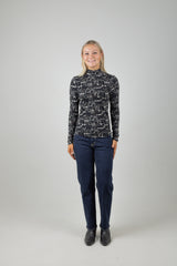 MOCK NECK TOP MOON GARDENING