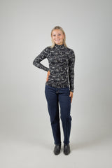 MOCK NECK TOP MOON GARDENING