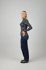 MOCK NECK TOP MOON GARDENING