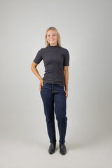 CORE MOCK RIB T-SHIRT BLACK