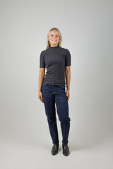 CORE MOCK RIB T-SHIRT BLACK