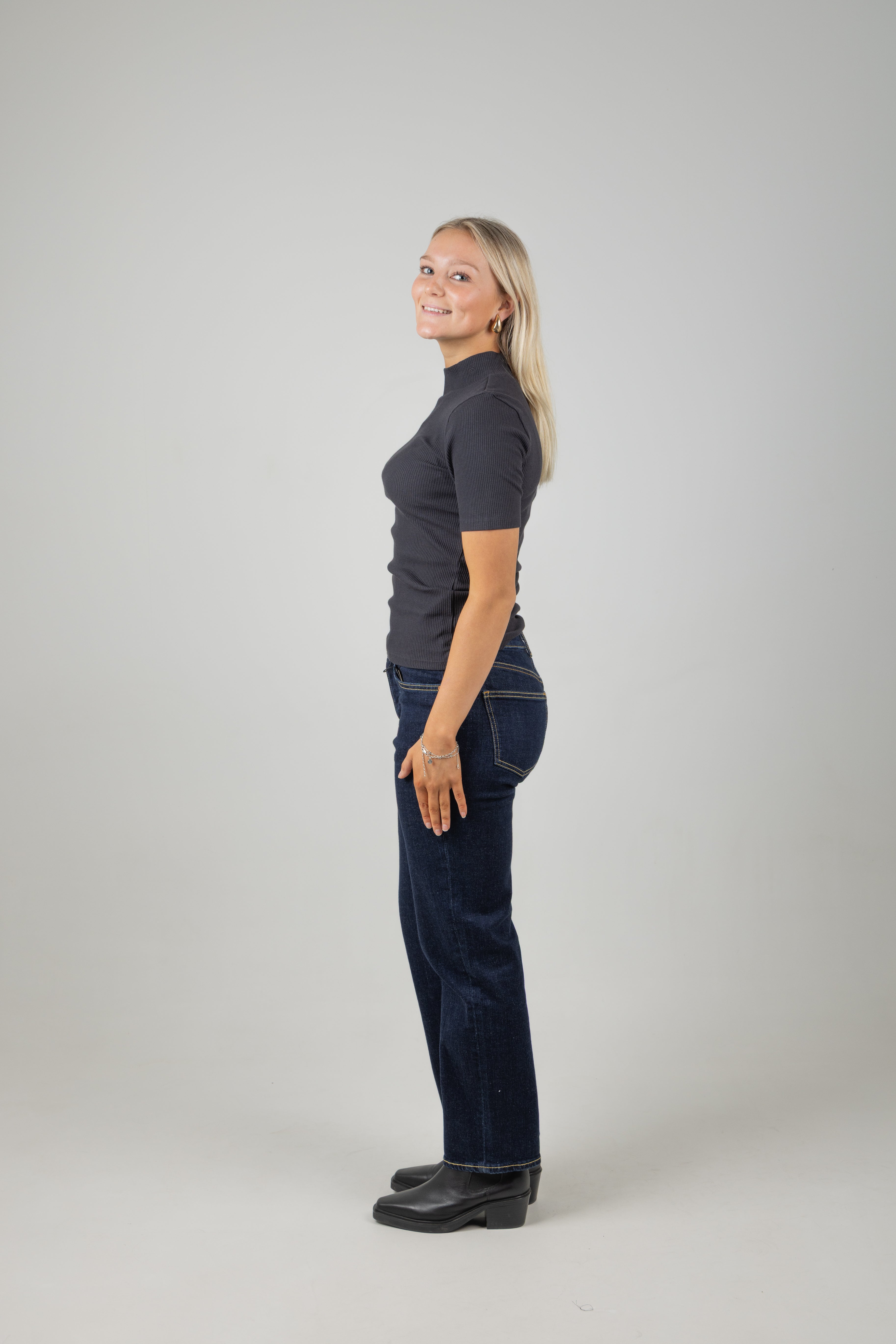 CORE MOCK RIB T-SHIRT BLACK