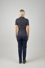 CORE MOCK RIB T-SHIRT BLACK