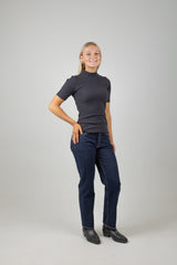 CORE MOCK RIB T-SHIRT BLACK