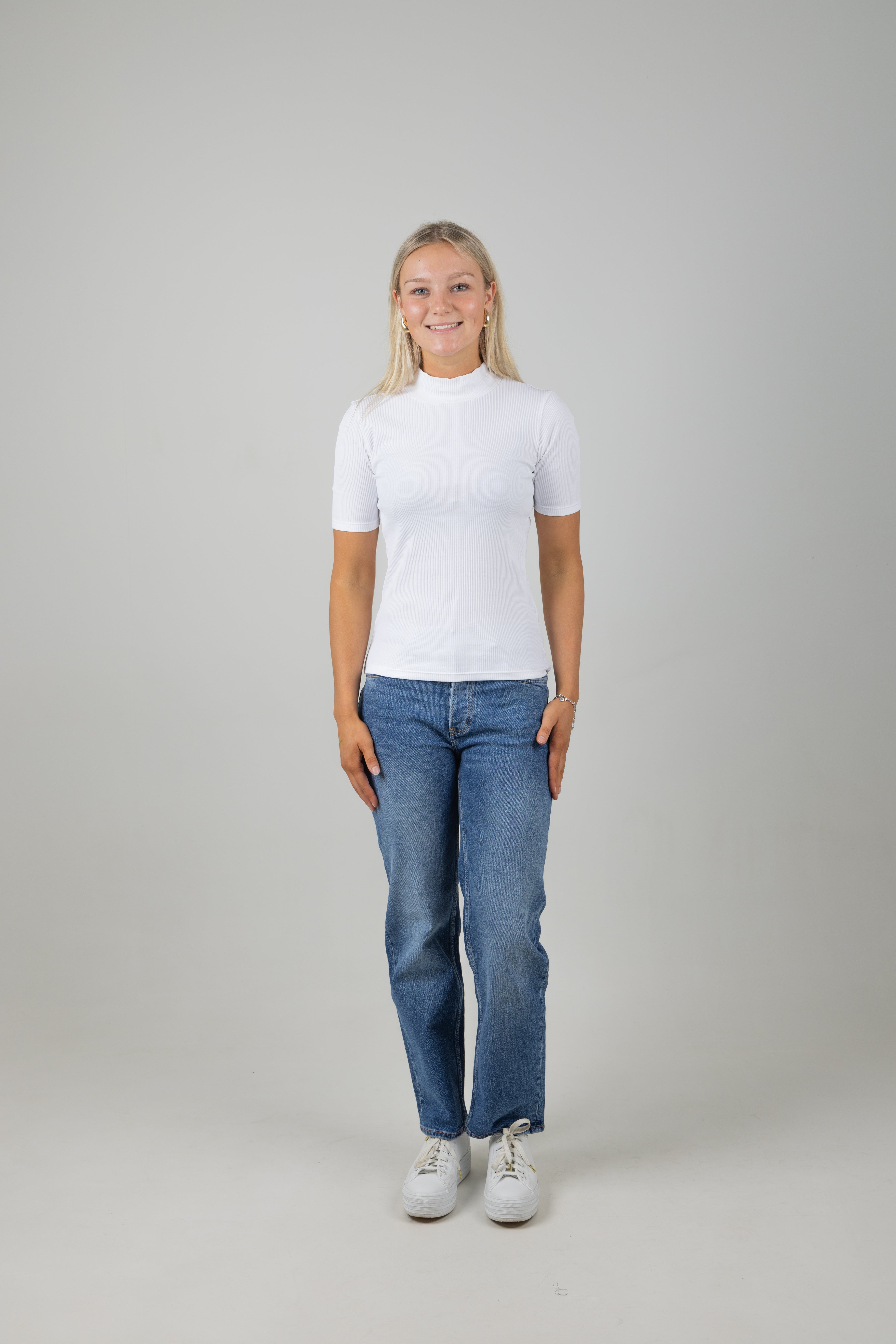 CORE MOCK RIB T-SHIRT WHITE