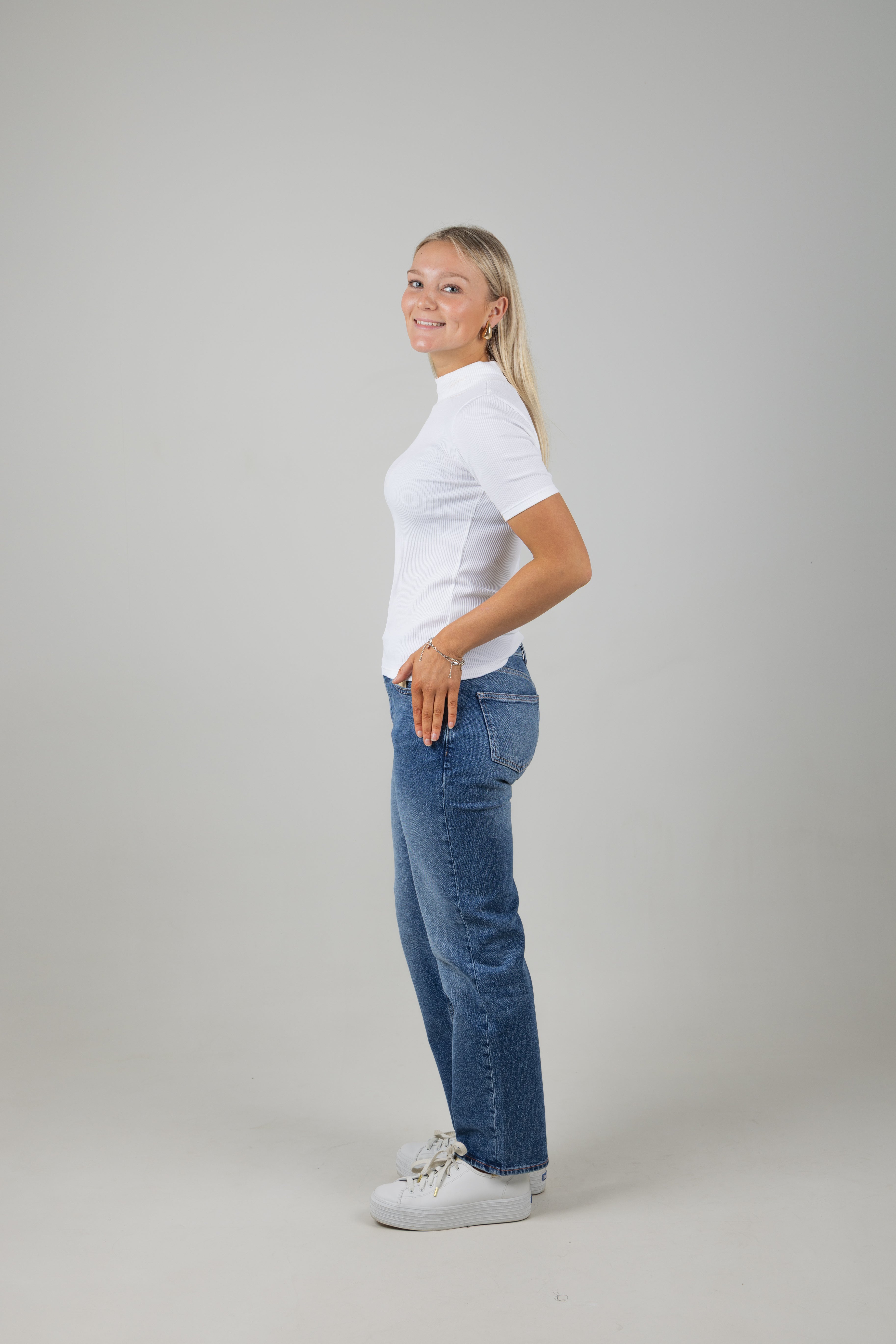 CORE MOCK RIB T-SHIRT WHITE