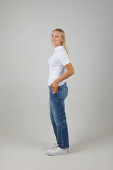 CORE MOCK RIB T-SHIRT WHITE