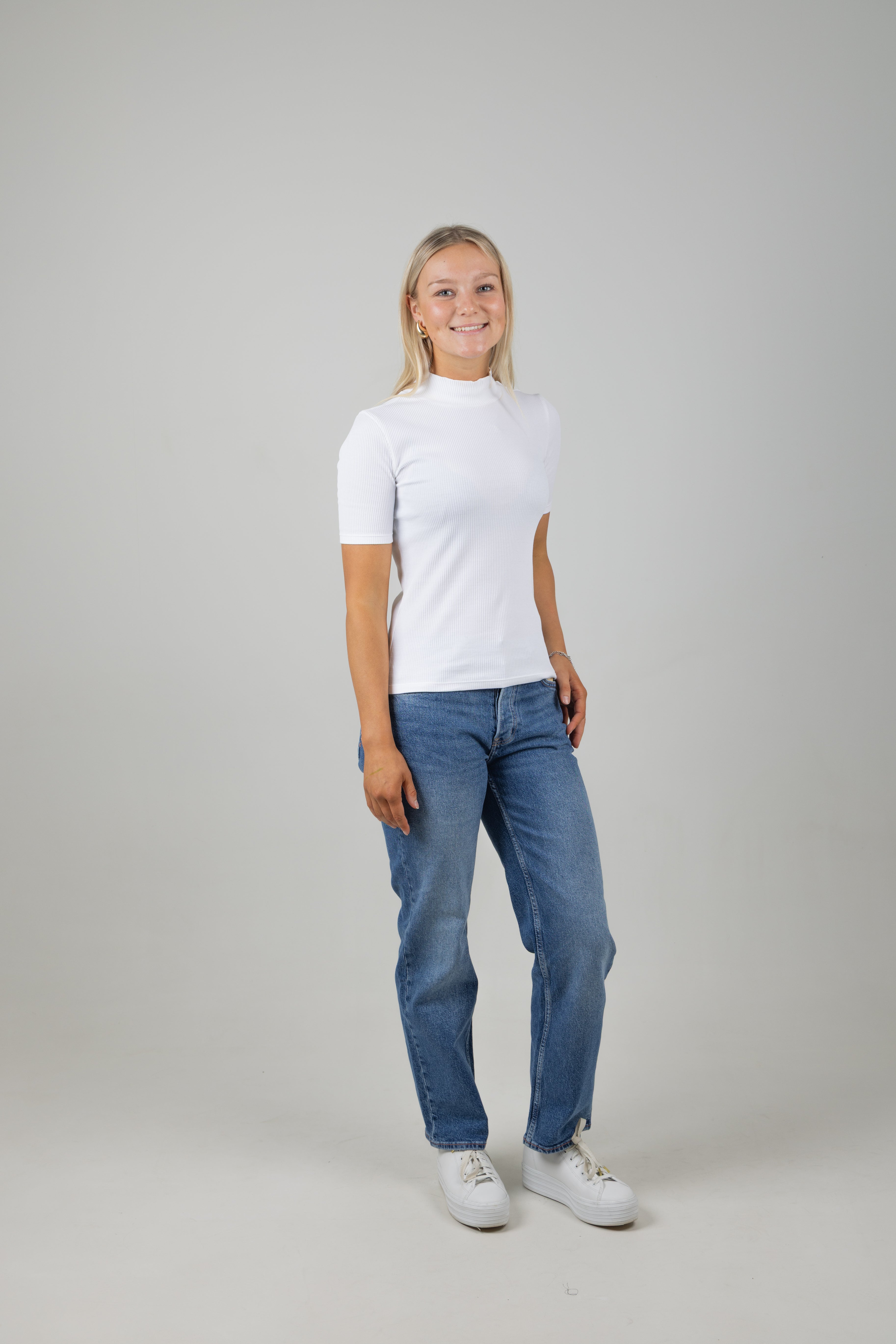 CORE MOCK RIB T-SHIRT WHITE