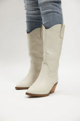 RIDING WESTERN BOOT OATMILK LEATHER
