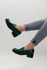XAVIDE LOAFER EMERALD PATENT