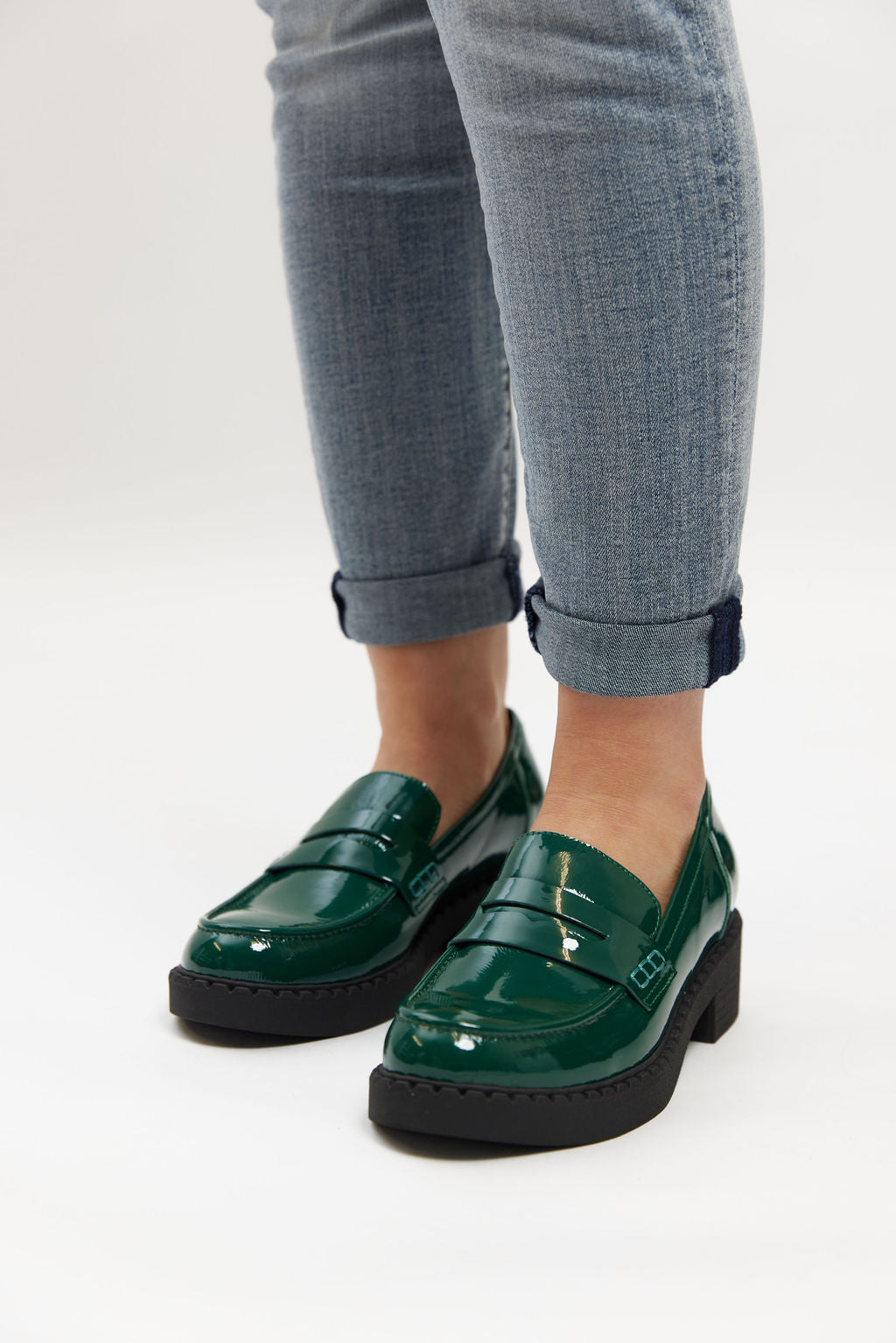 XAVIDE LOAFER EMERALD PATENT