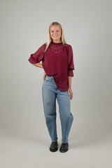 TILLY TOP BURGUNDY