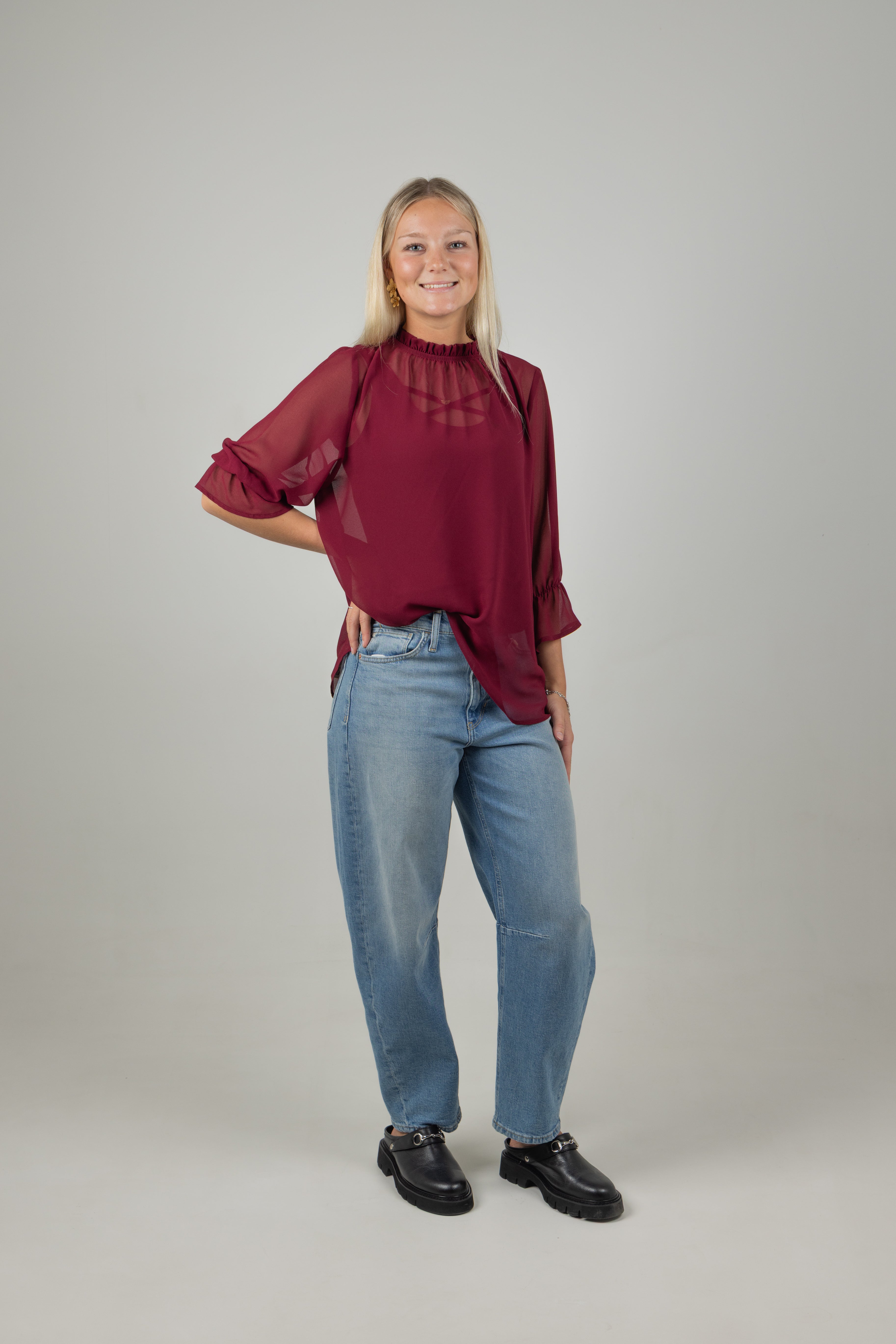 TILLY TOP BURGUNDY