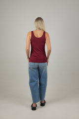 ARIANA TANK BURGUNDY