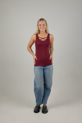 ARIANA TANK BURGUNDY