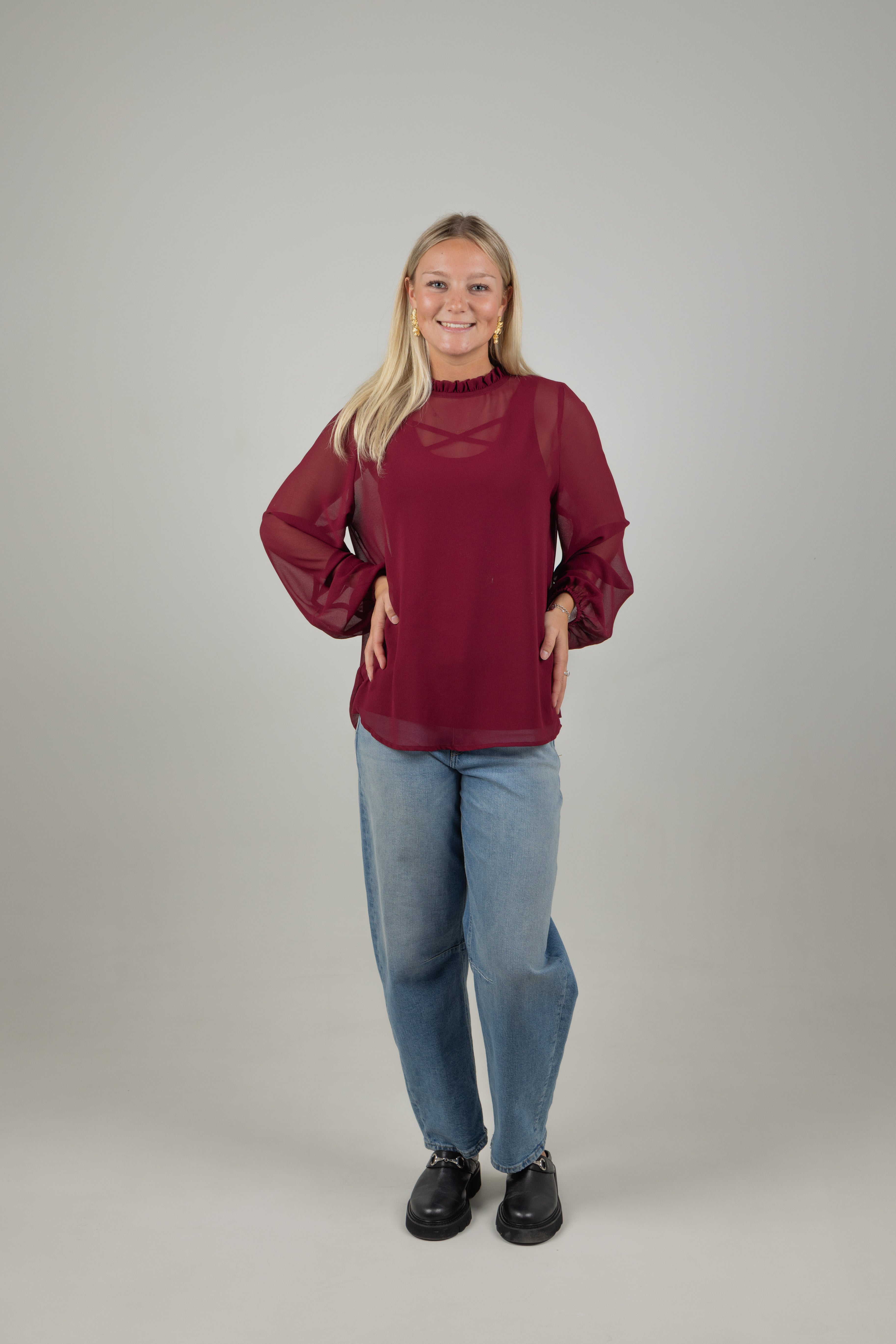 JULIA TOP BURGUNDY