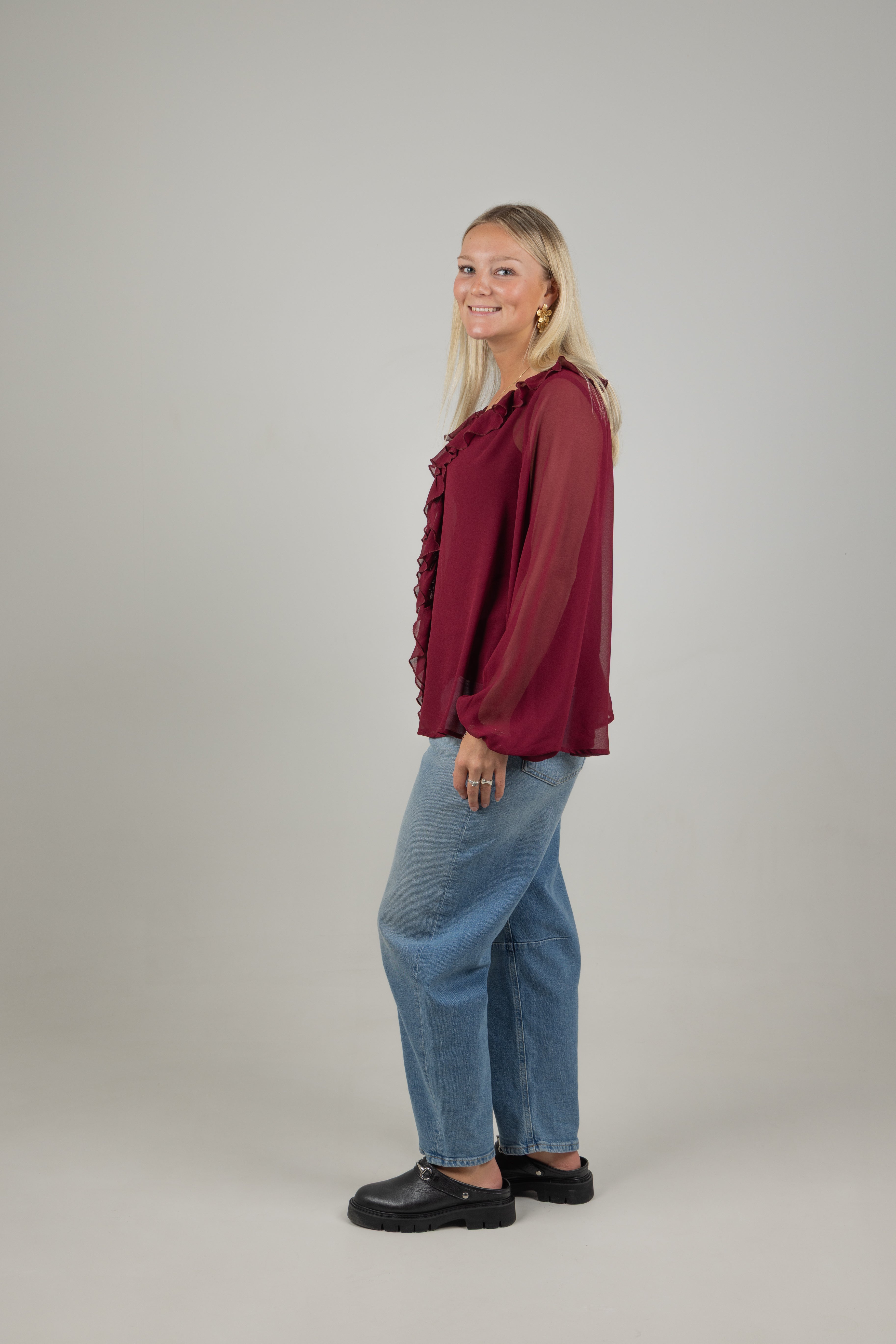 SARAH TOP BURGUNDY