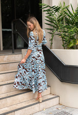 SELMA MAXI DRESS LEXI FLORAL CHOCOLATE