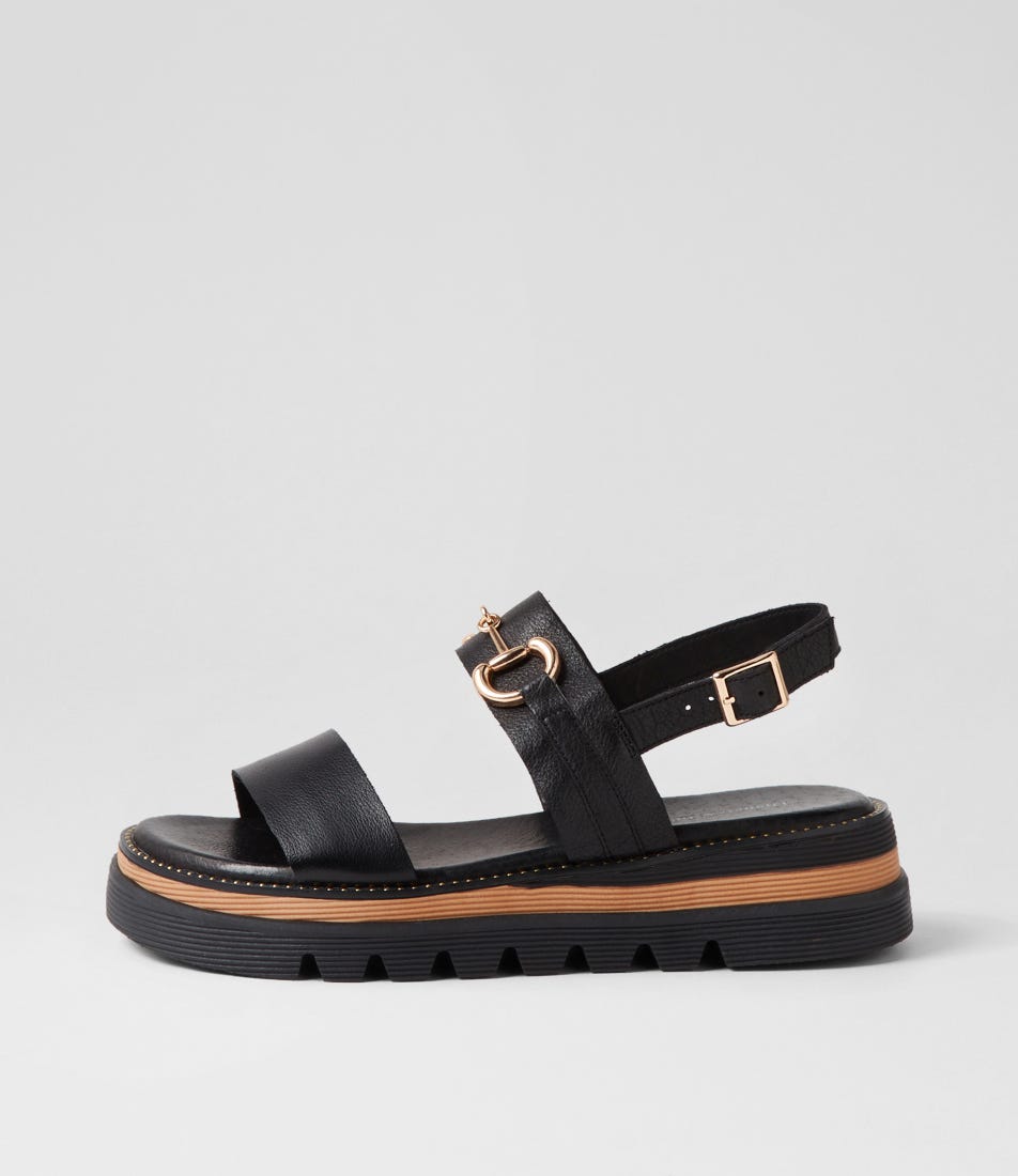 Sabri Sandal Black Leather