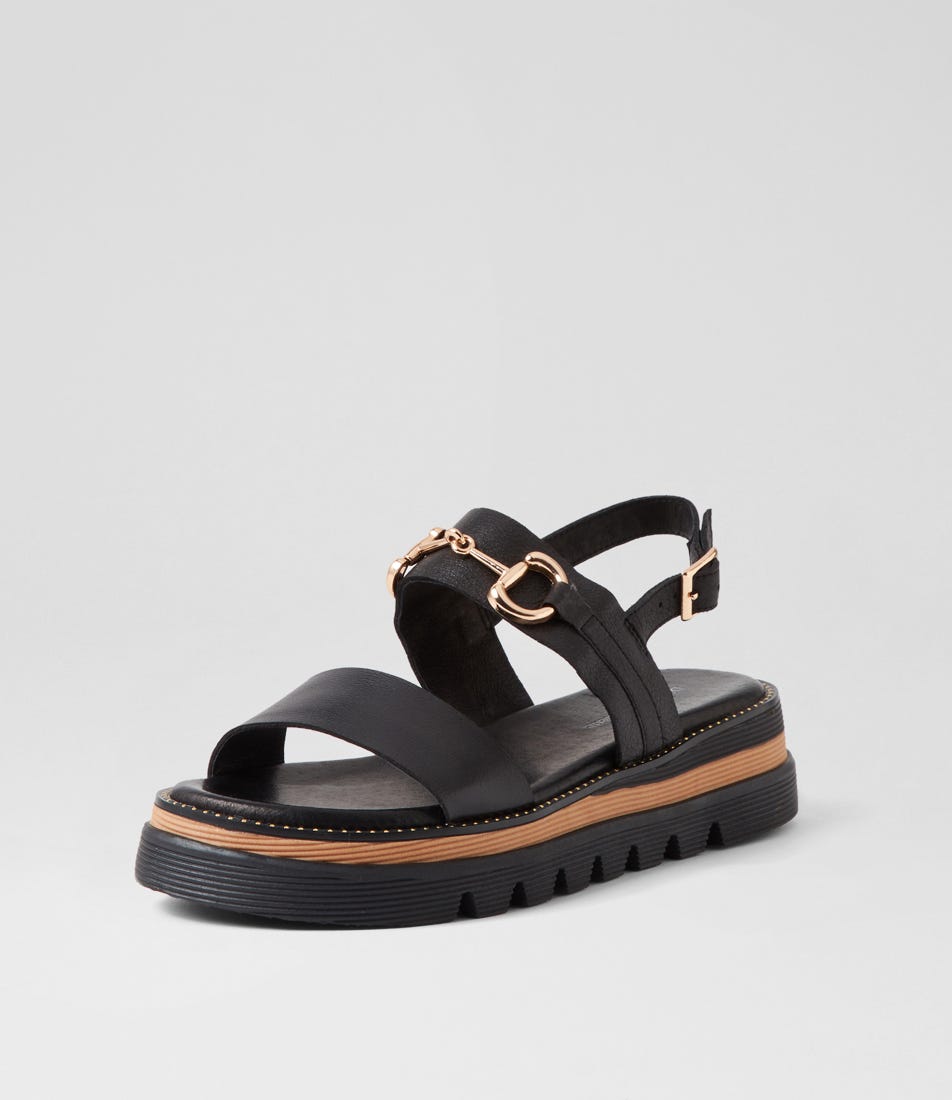 Sabri Sandal Black Leather