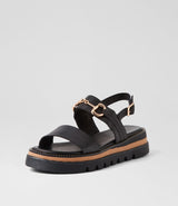 Sabri Sandal Black Leather