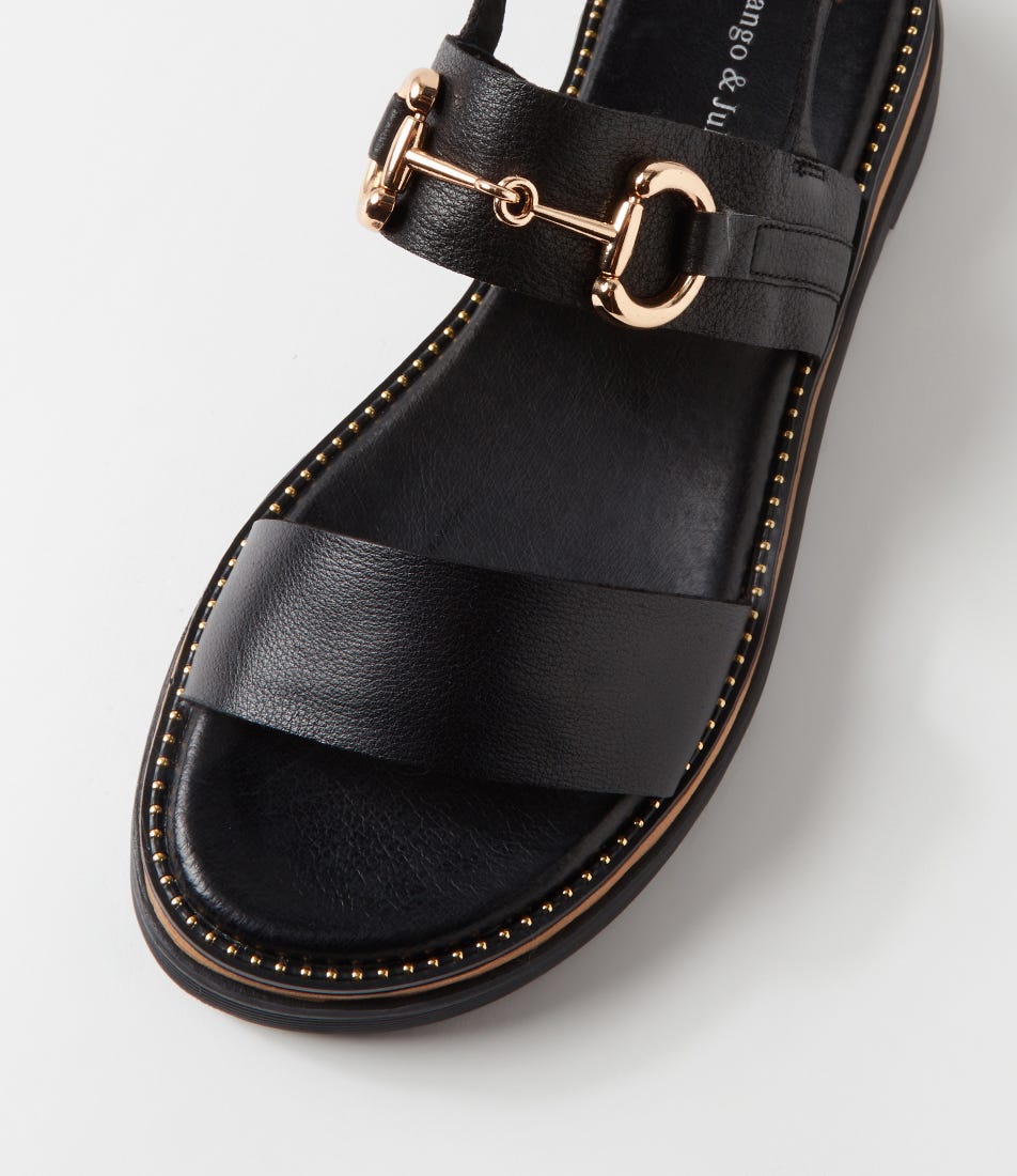 Sabri Sandal Black Leather