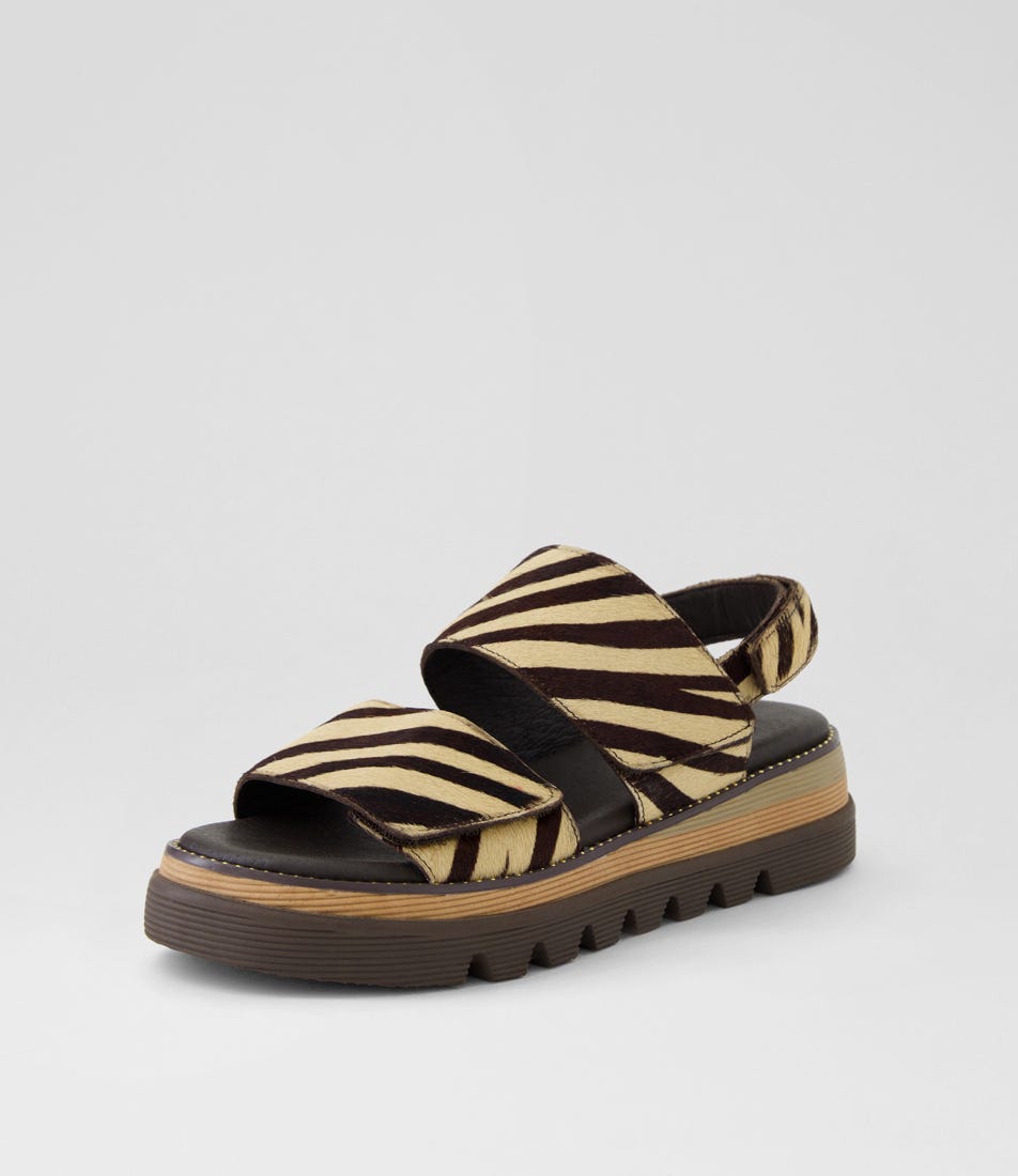 Soner Sandal Camel Chocolate Pony
