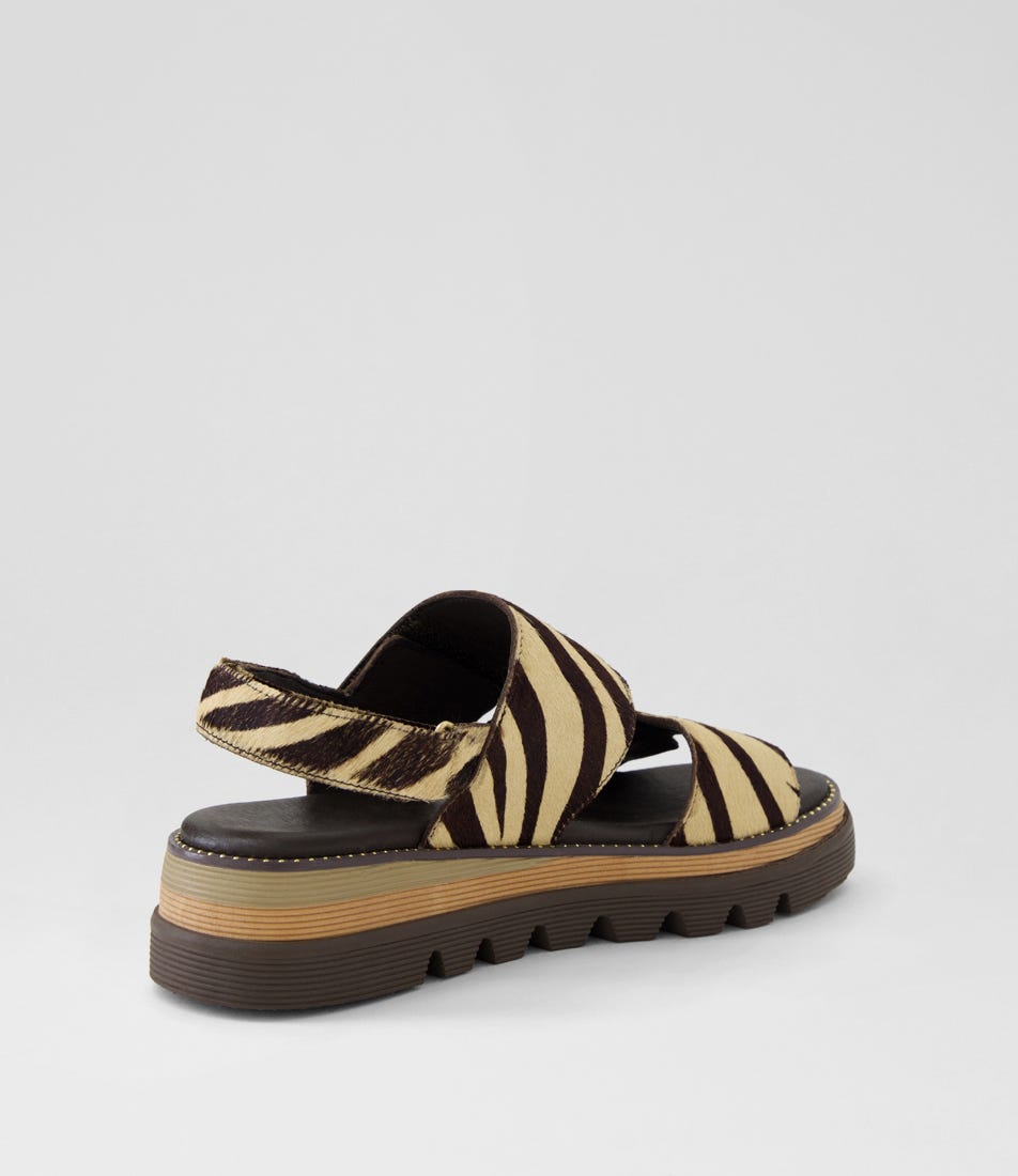 Soner Sandal Camel Chocolate Pony