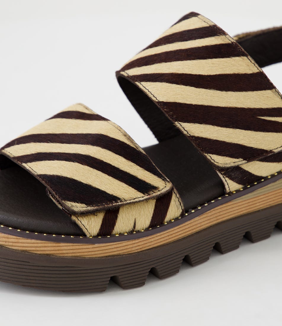 Soner Sandal Camel Chocolate Pony
