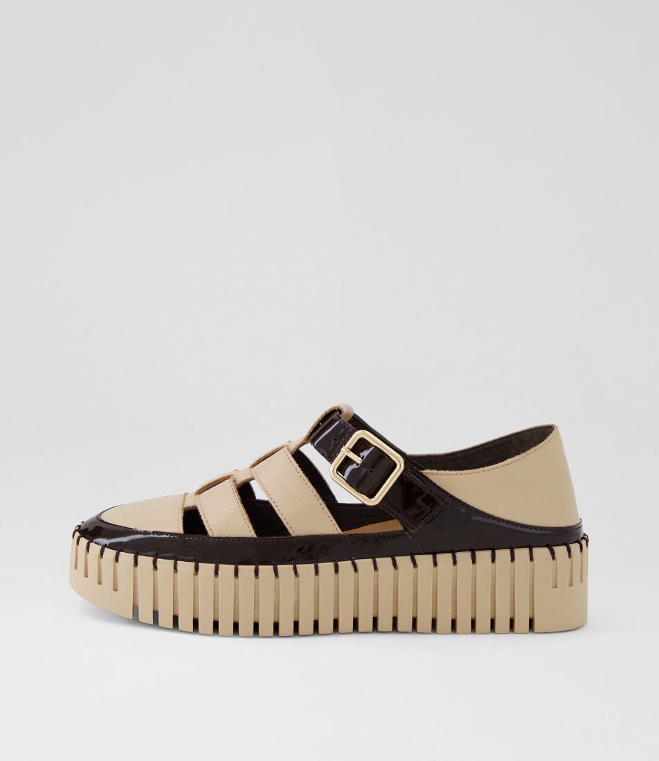 Baytown Sneaker Dark Chocolate Camel Patent