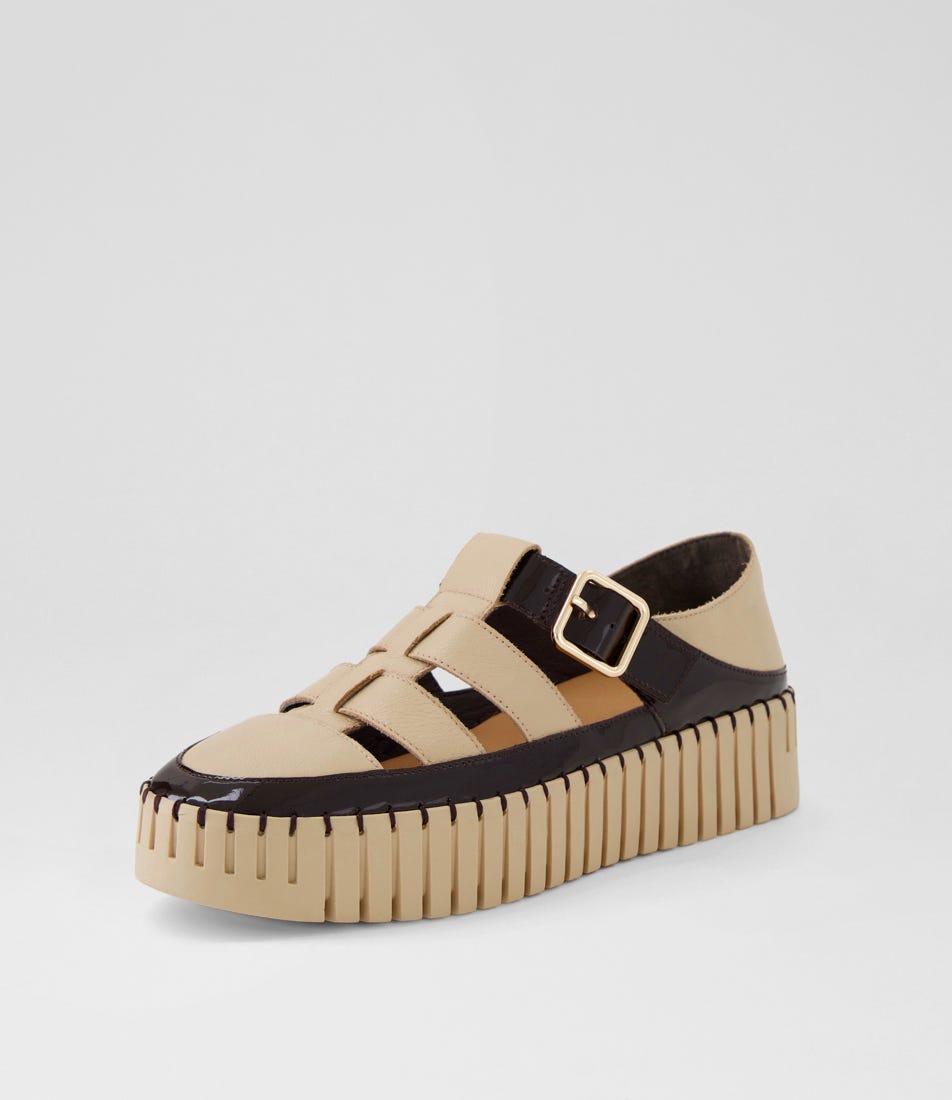 Baytown Sneaker Dark Chocolate Camel Patent
