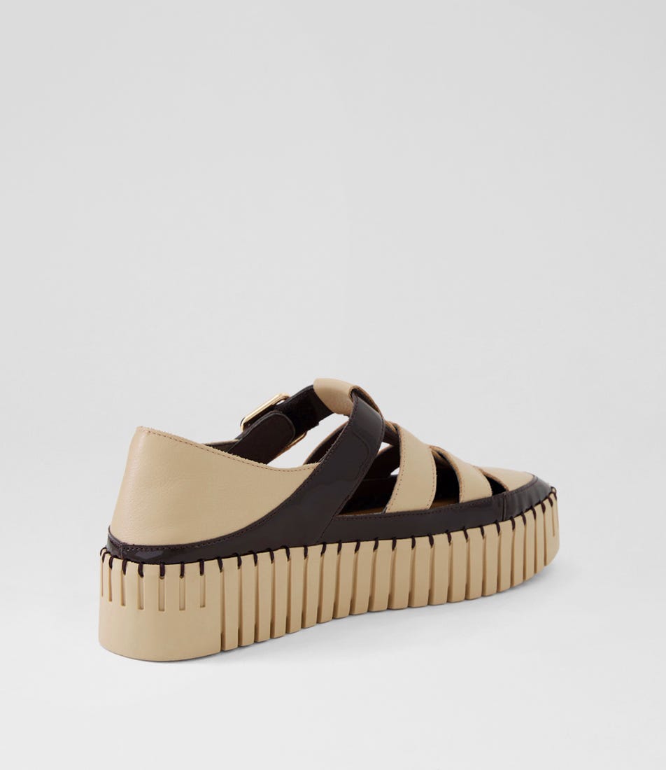 Baytown Sneaker Dark Chocolate Camel Patent