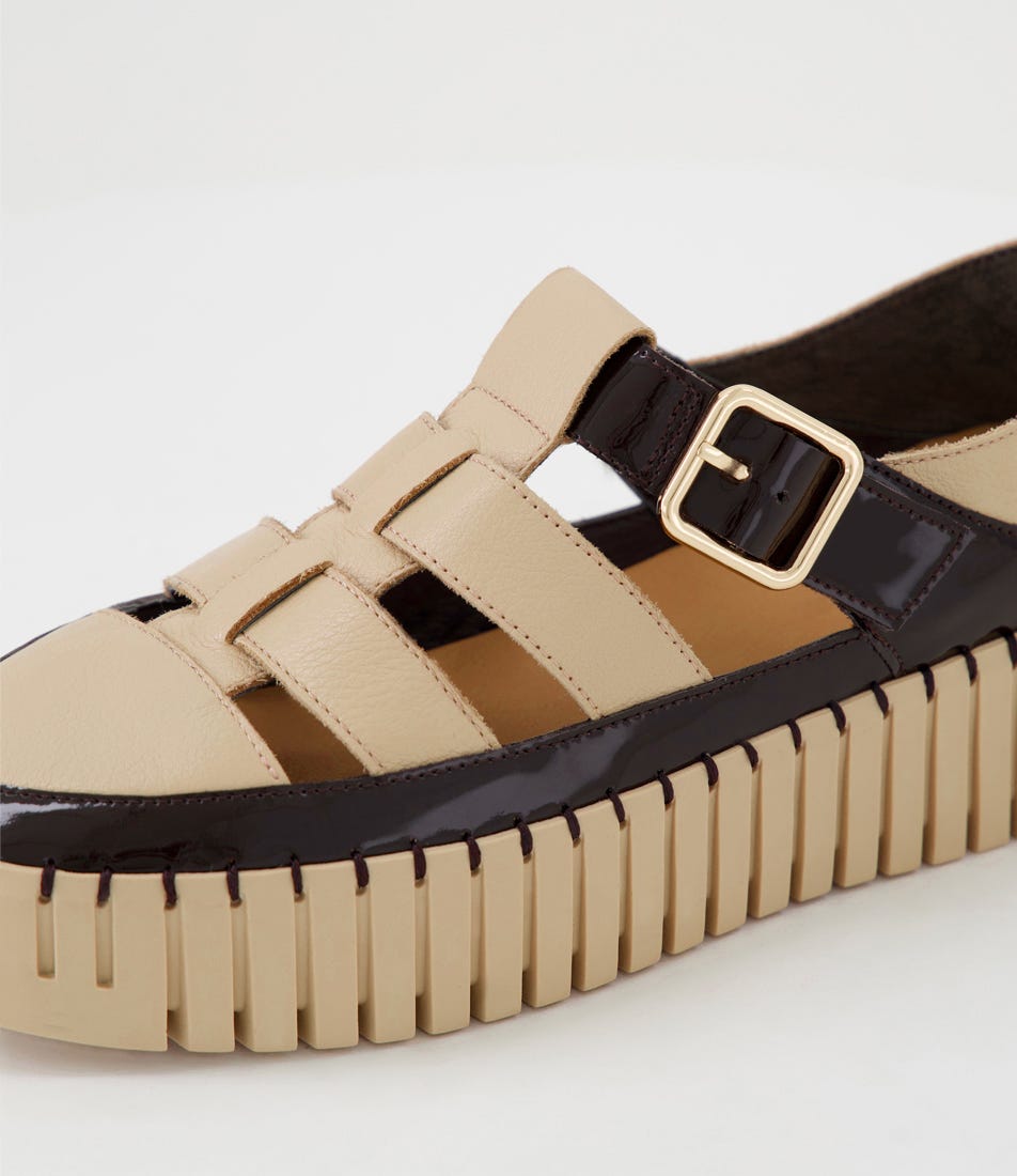 Baytown Sneaker Dark Chocolate Camel Patent