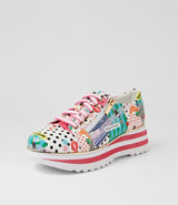 Eammes Lace Up Flats Collage 2 Print Patent
