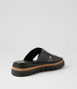 Suki Slide Black Leather