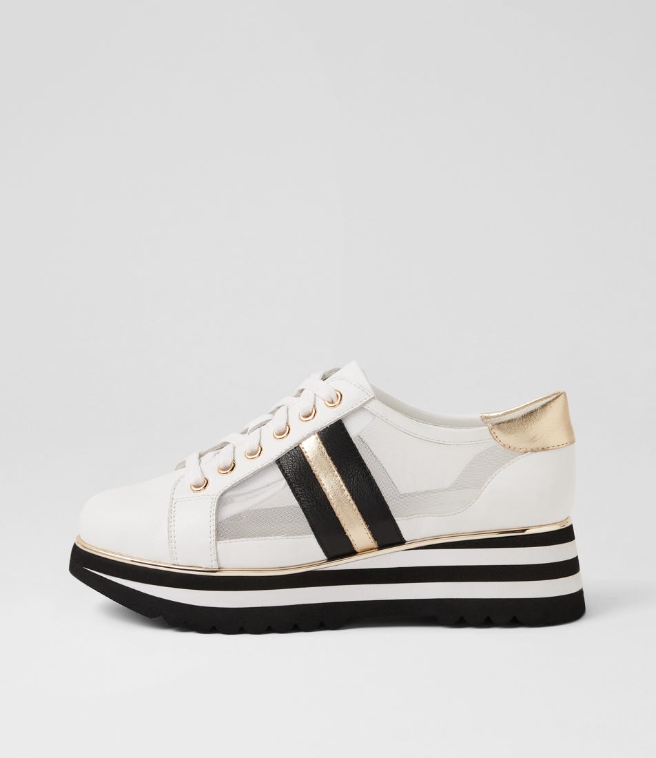 Eminta Sneaker White Black Leather