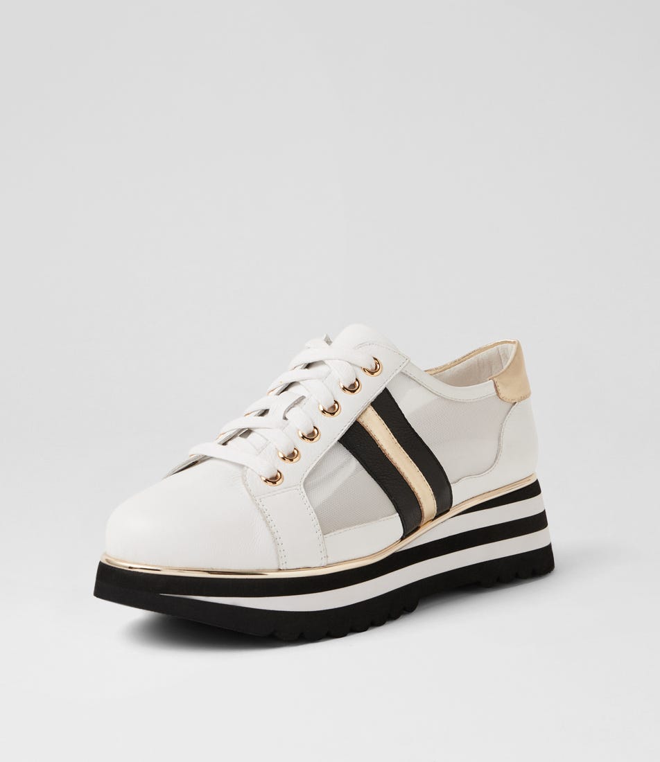 Eminta Sneaker White Black Leather
