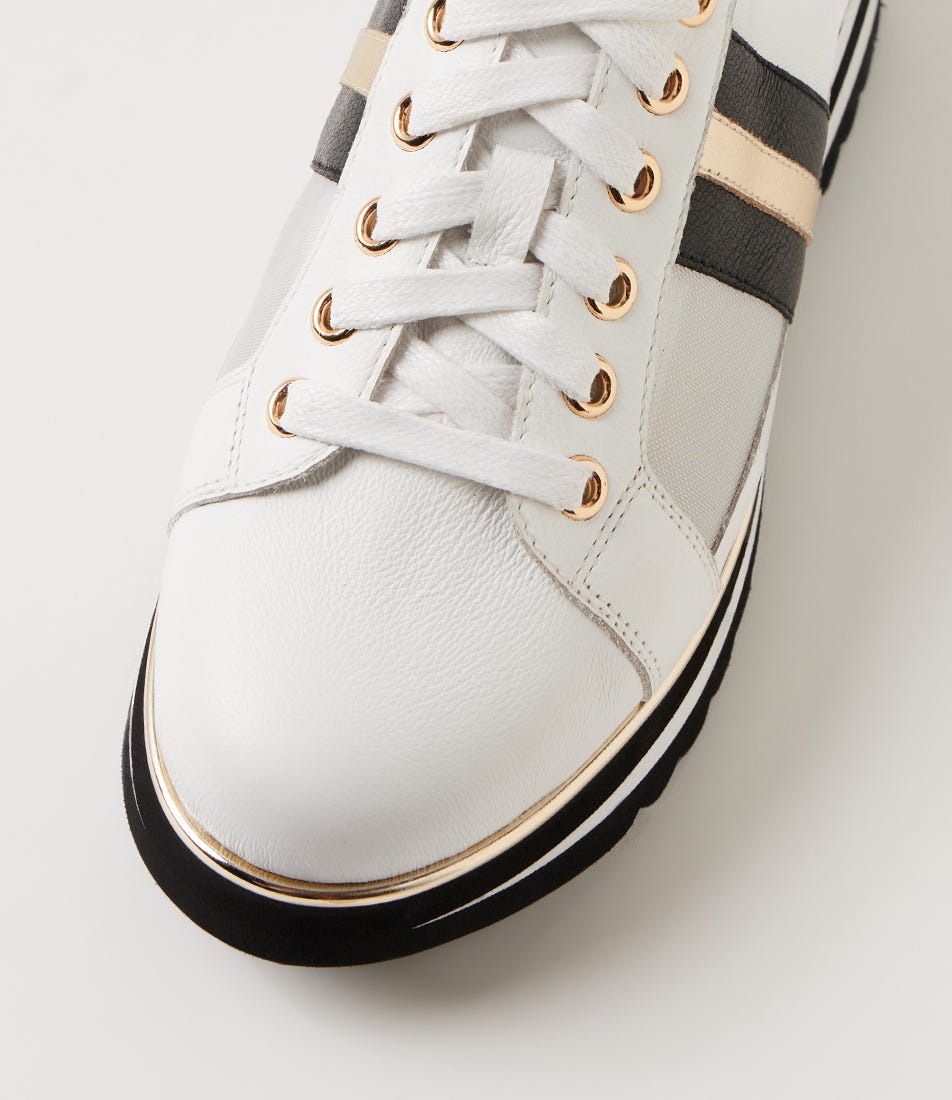 Eminta Sneaker White Black Leather
