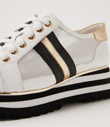Eminta Sneaker White Black Leather