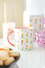 TULIP PRINT COFFEE MUG