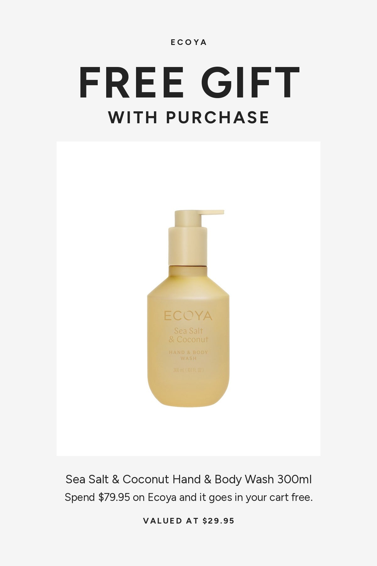 Free Gift Hand & Body Wash Sea Salt & Coconut