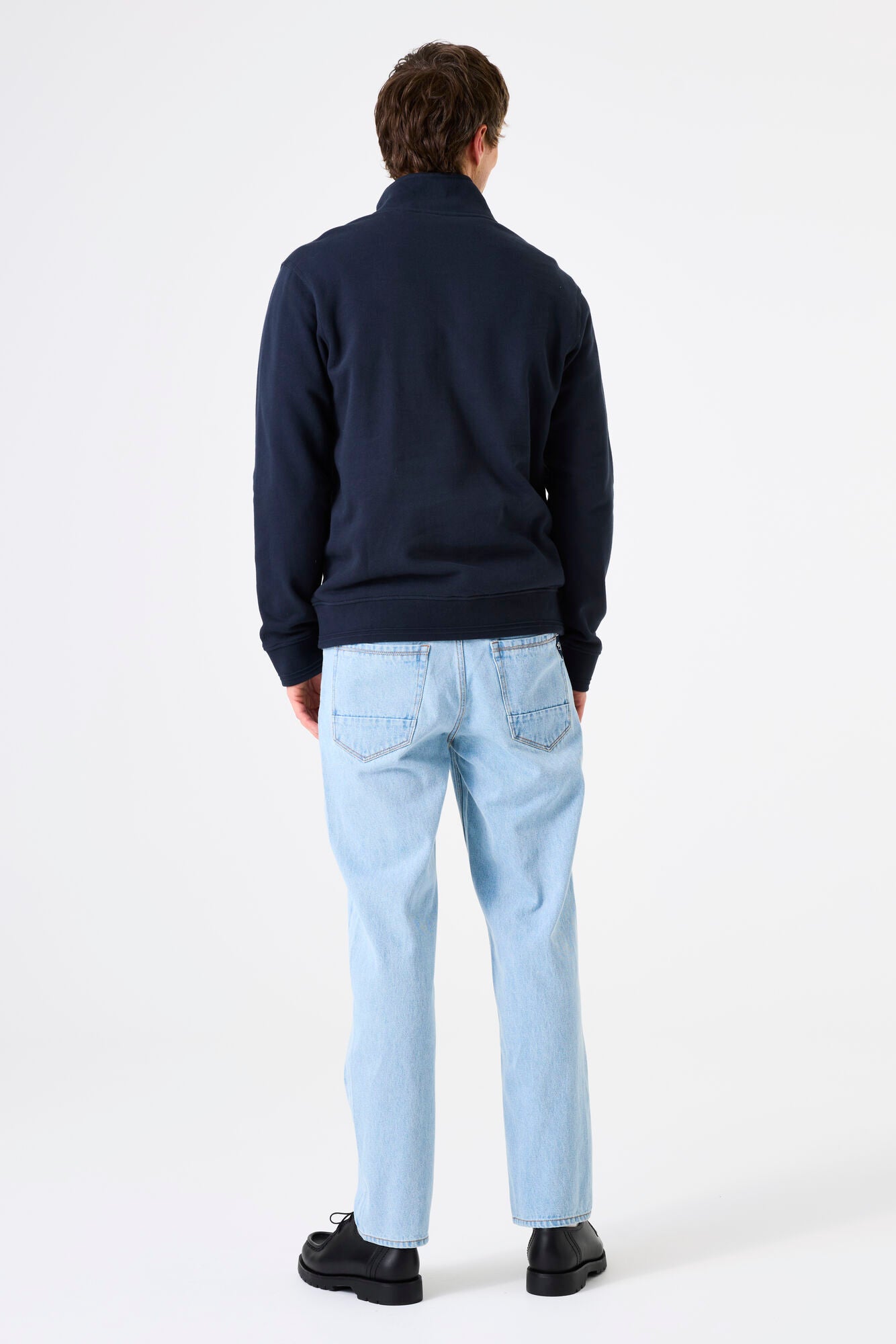 QUARTER ZIP SWEATER DEEP INK