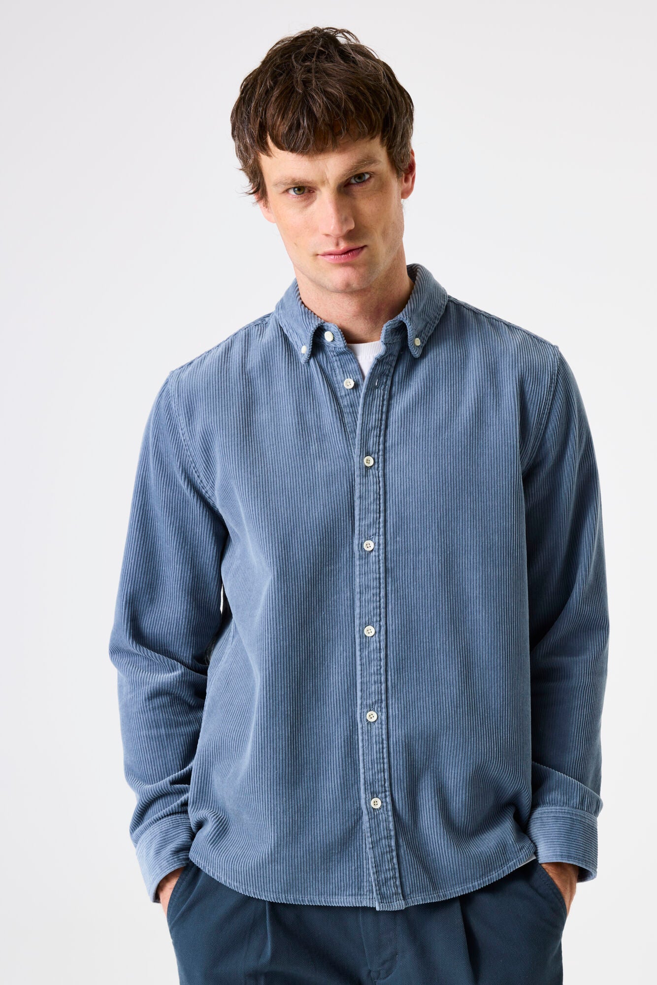 CORD OVERSHIRT STONE BLUE