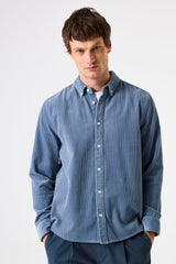 CORD OVERSHIRT STONE BLUE