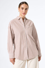LONG SLEEVE SHIRT OFF WHITE CHOCOLATE